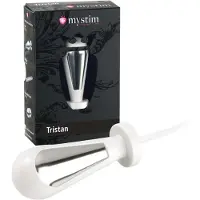 Mystim Tristan - elektro dildo - anale plug - wit
