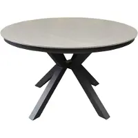 AVH-Collectie Samantha dining tuintafel 144xH75 cm rond antraciet keramisch blad