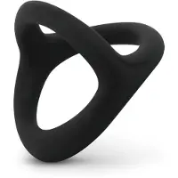 EasyToys Desire Ring - penis- en balzacring - flexibel - zwart