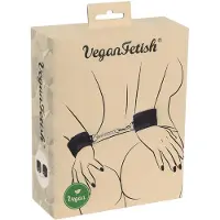 Fetish Vegan - polsboeien - korte ketting - zwart