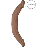 Realrock Realistische Dubbele Dildo zeer soepel 34 cm - Bruin