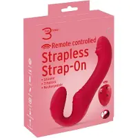 You2Toys - strapless strap-on vibrator - afstandsbediening - rood