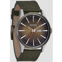 Nixon Sentry Nylon Zilver/Lt Marron Unisex Horloge