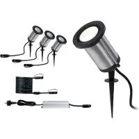 Paulmann Plug & Shine basisset spot Classic - Grondspot - 3000K - set van 3 - IP65 - straalwaterdicht -