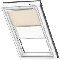 Velux Verduisterend Rolgordijn Dfd U04 4556s - Manueel - Cappuccino En Wit