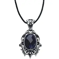 EtNox hard and heavy - Gothic Halsketting - Nachthimmel - voor Vrouwen - zilverkleurig-blauw - Maat Standard