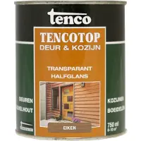 Tenco Tencotop Houtveredeling Deur & Kozijn Transparant Halfglans Eiken 0,75l