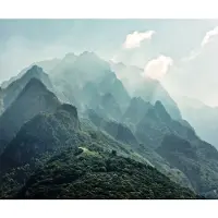 Overig Fotobehang The Summit - Blauw - 2,50m X 300cm