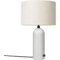 Gubi Gravity S tafellamp Wit marmer-canvas