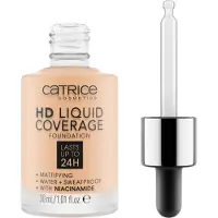 Catrice | HD Liquid Coverage Foundation | Hoge & natuurlijke dekking | Vegan & dierproefvrij (005 | Ivoorbeige)