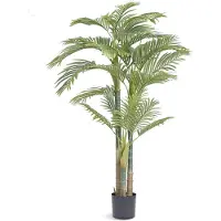Vevor Kunstmatige Gouden Fruitpalm 1030x1030x1981mm Kunstplant PE Kunstplanten Plastic Planten in Pot Geurloos Waterdicht Ideaal voor Decoratie van Slaapkamer Studeerkamer Woonkamer