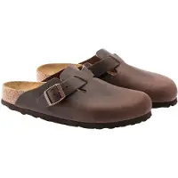 Birkenstock Clogs bruin / wit
