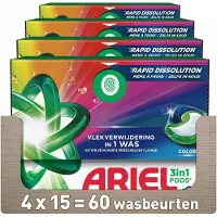 Ariel 4x 3in1 Wasmiddel Pods Color 15 Stuks