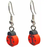 Charme Bijoux Oorbellen-Lieveheersbeestje-Kunststof-Oorbelhaken- rvs-