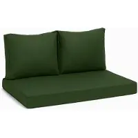 Madison - Loungekussen - Tuinkussen - Palletkussen - Rugkussen - 3-delig - 120cm x 80cm - Eco - Olive Green - Groen