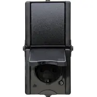 Kopp Combinatie Verticaal Proaqa Geaard Ip44 Zwart
