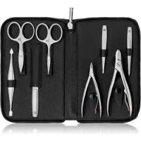 Zwilling Premium manicureset 8-delig, van echt leer, zwart Manicureset 1 st