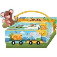 Lantaarn Puzzeltrein en Voorleesboek Babydieren