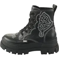 Buffalo Veterlaarsjes 'Aspha' zwart / wit