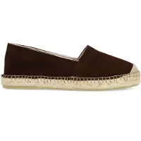 Manfield Bruine suède espadrilles | Maat 38