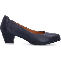 No Stress Donkerblauwe leren pumps | Maat 37