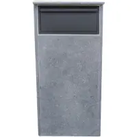 VASP Pakketbrievenbus Bologna Parcel - Natuursteen En Staal - Blauwe Hardsteen - 43x97x30cm