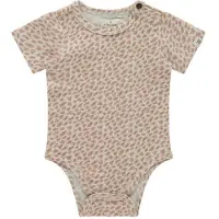 A Tiny Story romper roze/beige Meisjes Stretchkatoen Ronde hals All over print - maat 56