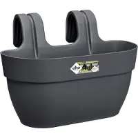 Elho Plantenbak Vibia Campana Easy Hanger M - Antraciet - Kunststof - 36x24x27cm