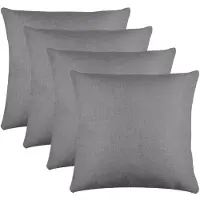 Stof Textile sierkussen Bea - 4x - grijs - 50 x 50 cm - bank kussens - zitkussens - binnen/buiten - polyester