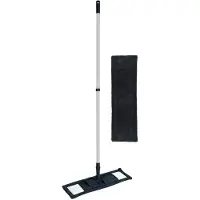 Urban Living vloerwisser microvezel dweil - met steel - verstelbaar - vloertrekker - blauw - met 2x dweilen