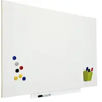 Rocada Whiteboard 6421MATT (b x h) 150 cm x 100 cm Wit (RAL 9003) Kunststof coating Incl. opbergbakje, Horizontaal- of verticaalformaat