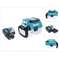 Makita DVC 750 LRT1 accustofzuiger LXT 18 V 67 mbar 7,5 l borstelloos + 1x accu 5,0 Ah + oplader