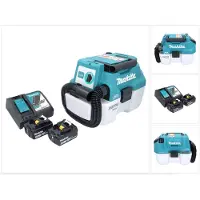 Makita DVC 750 LRG accustofzuiger LXT 18 V 67 mbar 7,5 l borstelloos + 2x accu 6,0 Ah + oplader