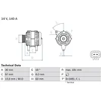 Bosch 0 986 083 860 Dynamo / Alternator