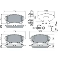 Bosch Remblokkenset, schijfrem 0 986 460 149