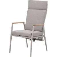 AVH-Collectie Rosetta dining tuinstoel verstelbaar aluminium latte zand