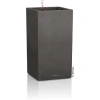 Lechuza CANTO Stone 40 high - Plantenbak - met uitneembare binnenbak - met bewateringssysteem - ALL-IN-ONE set met LECHUZA-PON - grafietzwart