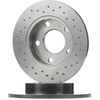 Brembo Remschijf 0891361X achter, gelocht, geperforeerd, volledig, 1 Stuk