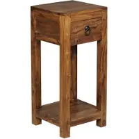 Wohnling Bijzettafel MUMBAI sheeshamhout 68 cm hoog