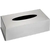 Wenko Box voor tissues RVS mat 25x12x8cm - Tissuebox roestvrijstaal - Tissuehouder - Zakdoekendoos - Tissuedoos staand of wandbevestigd, met bodem