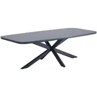 AVH-Collectie Sayanora dining tuintafel boat shape 240x110xH74 cm keramiek aluminium antraciet
