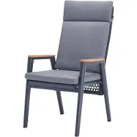 AVH-Collectie Estella dining tuinstoel verstelbaar rope aluminium antraciet