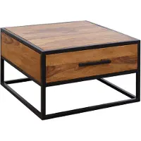 Wohnling Salontafel sheeshamhout industrieel 65x65 cm