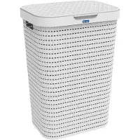 Rotho COUNTRY - Wasmand 55L met Deksel - Wit