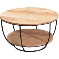 Wohnling Salontafel acaciahout bruin 60 cm Bruin