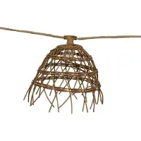Newgarden LED-zonnelichtketting Alma, houtkleurig, PVC, IP44 Alma, hout licht, Kunststof, Scandinavisch
