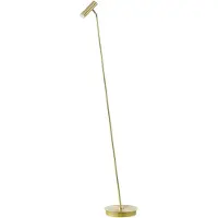 HELL LED-vloerlamp Tom, dimbaar, messing / goud, Woon-/ Eetkamer, Roestvrij staal, Modern, LED vloerlamp