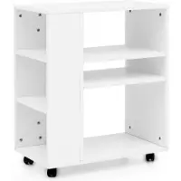 Wohnling Kantoorwagen WL5.694 Hout Wit 60 x 75 x 35 cm