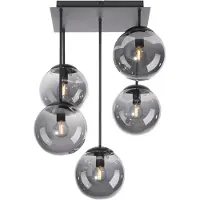 JUST LIGHT 5 Lichts Plafondlamp Big Widow Zwart
