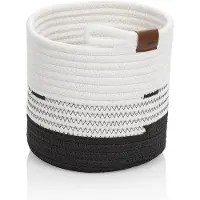 kela Mand, 18 x 17 cm, Rond, Wit/Zwart - |Hedda
